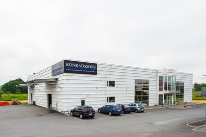 Fasad av Konradssons Kakels butik/showroom i Göteborg.