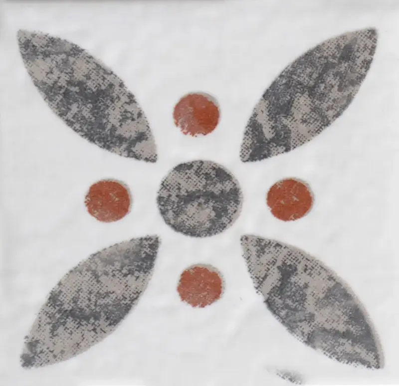 Le Crete Terra Vit Blomma Tozzetto - Dekorklinker