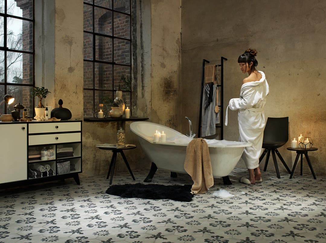 Terra Black/Grey Mix Hexagon - Klinker 3