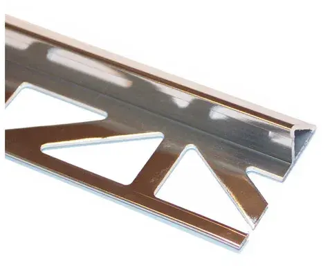 Kakellist 45° alu. Silver blank 8mm 2,5m - Kakellister