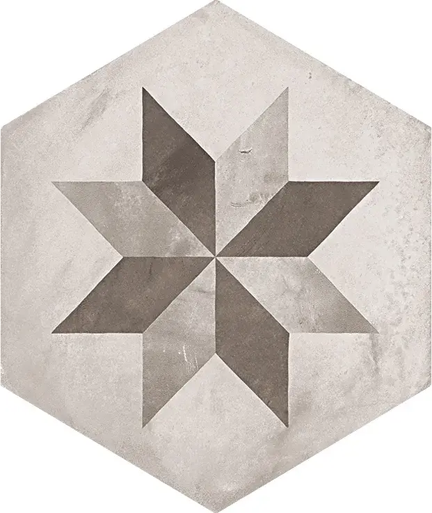 Terra Black/Grey Mix Hexagon - Klinker 8