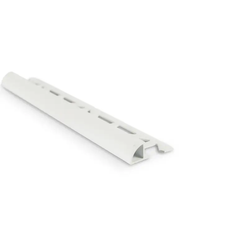 Kakellist Kvartsrund, Plast Vit 10 mm 2,5m - Kakellister