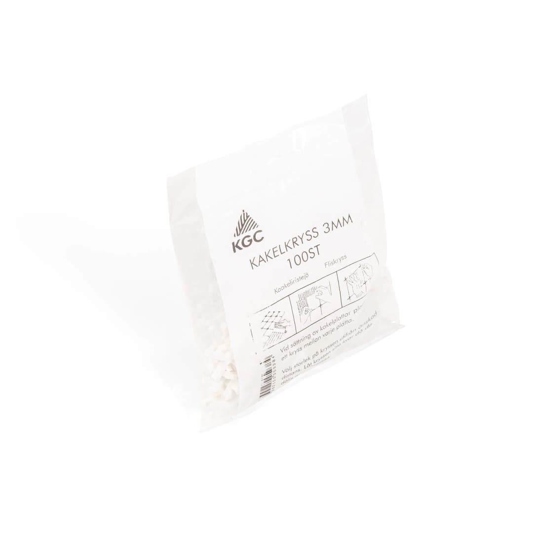 Kakelkryss 3 mm, 100 st - Fogsnören, kryss och levels 1