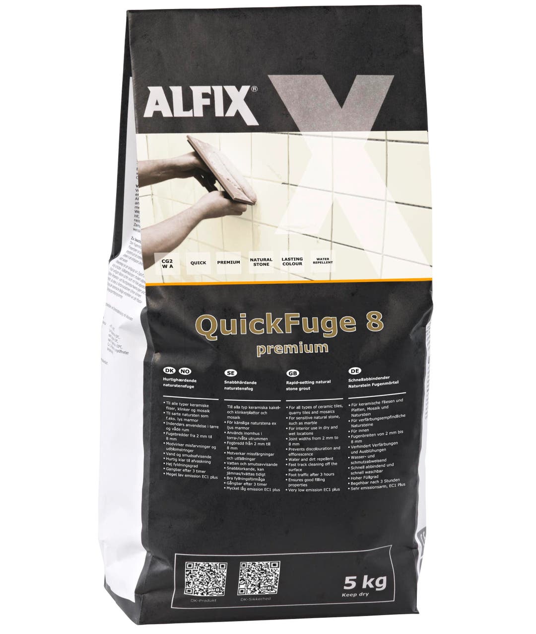 QuickFuge 8 premium Stålgrå 5 kg - Fog 1