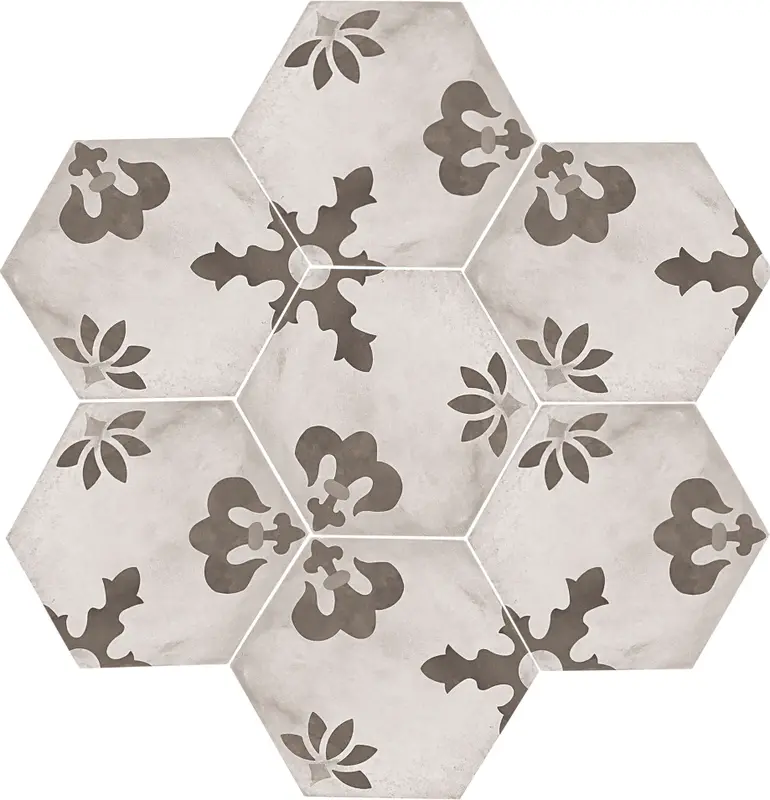 Terra Black/White Mix Hexagon - Terra
