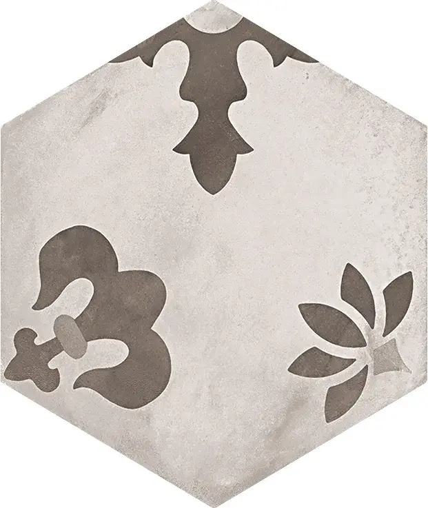 Terra Black/Grey Mix Hexagon - Klinker 11