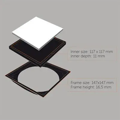 Golvbrunnssil Tile In Black 14,7x14,7 - Golvsilar 3