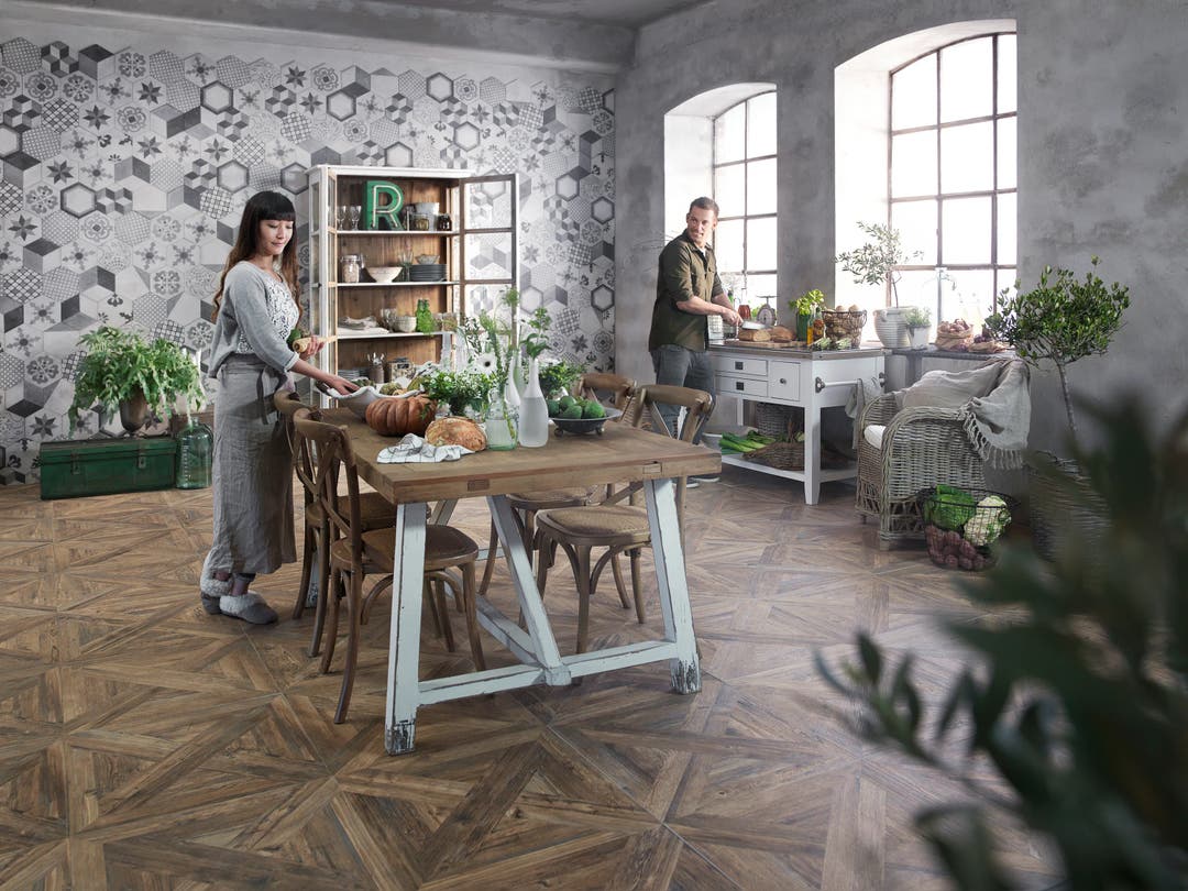 Terra Black/Grey Mix Hexagon - Klinker 2