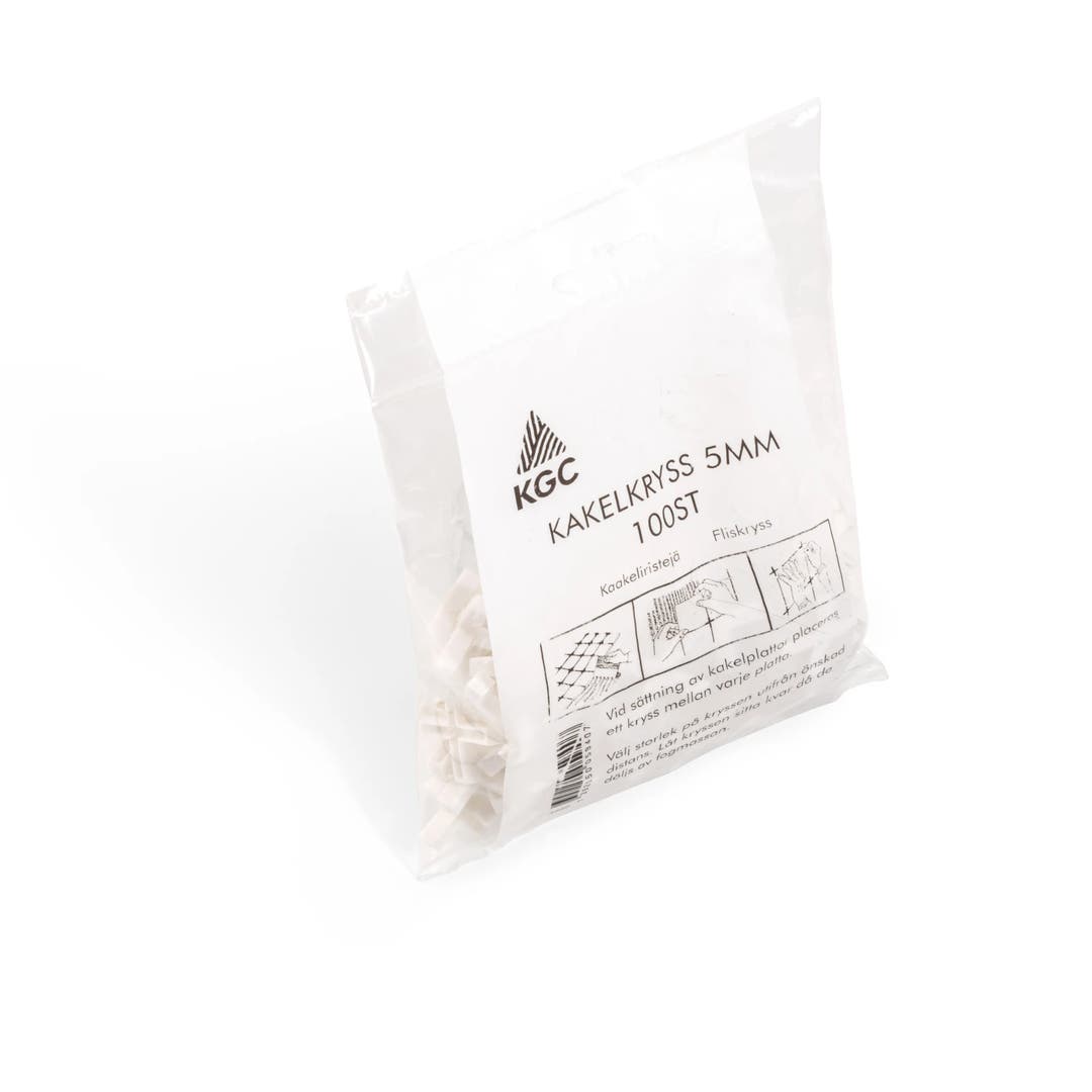 Kakelkryss 5 mm, 100 st - Fogsnören, kryss och levels 1